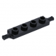 LEGO lapos elem 1×4 két keréktartó csatlakozóval, fekete (2926)